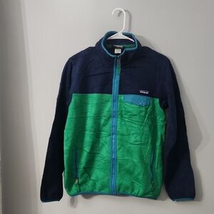 Patagonia Navy and Green Fleece Jacket
